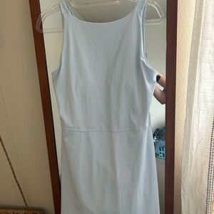 Elegant Light Blue Sleeveless athletic Dress